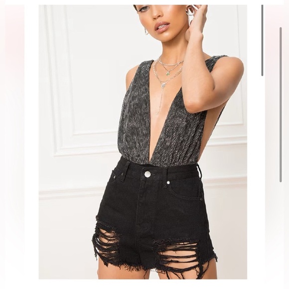 Superdown | Niko Deep V Bodysuit | XS - Picture 4 of 9
